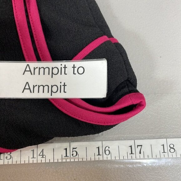 Tinley Road Midi Dress Sleeveless Black Pink Trim Sheath Size Small S - Picture 13 of 15